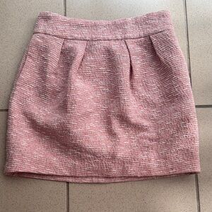 ZARA XS Pink Tweed Mini Skirt - Classic Women's Skirt